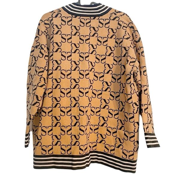 Sandro Ron Oversized Jacquard Logo Cardigan - Picture 4 of 7